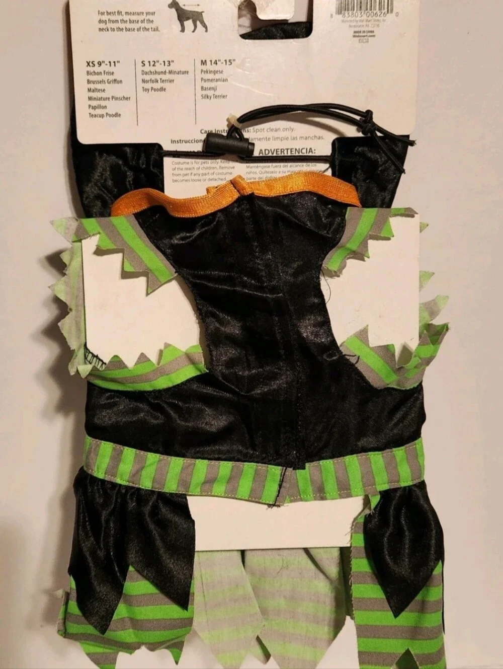 Dog/Pet Witch Halloween Costume Hat & Outfit Sz. XS X-small 9-11